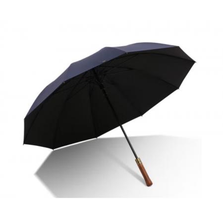 雨傘	米唐m2701：27寸黑膠晴雨兩用，防風骨，實木自動手柄