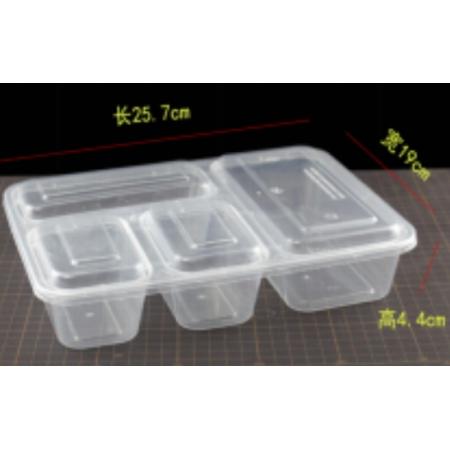 一次性餐盒	（長25.7*寬19*高4.4cm)*100個/箱1250ml