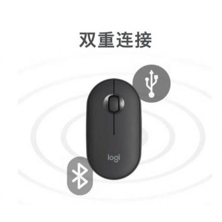 羅技（Logitech）時(shí)尚系列 PEBBLE鼠標(biāo) 無線藍(lán)牙鼠標(biāo) 辦公靜音鼠標(biāo) 女性鼠標(biāo)對(duì)稱鼠標(biāo) 鵝卵石造型 石墨黑