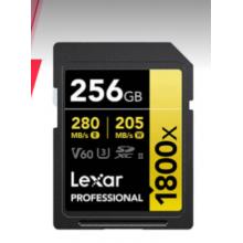 雷克沙（Lexar）256GB SD存儲(chǔ)卡 C10 U3 V60 數(shù)碼相機(jī)高速內(nèi)存卡
