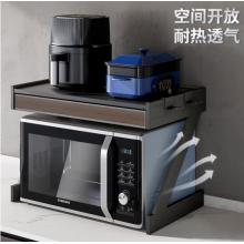 廚房微波爐置物架帶抽屜調(diào)料電器收納架烤箱臺(tái)面雙層置物架 556寬標(biāo)準(zhǔn)款 (送藤筐+洗米器)