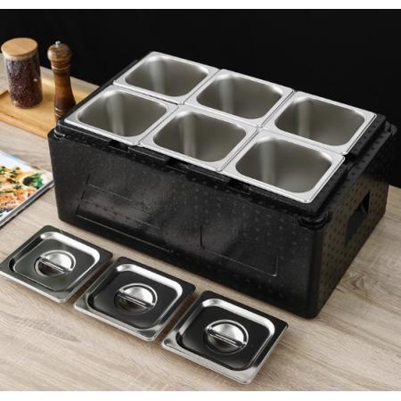 保溫箱 麗天 規(guī)格：外徑59*375*27  內(nèi)徑51.5*30*20，內(nèi)1/6份數(shù)盆高20cm 304不銹鋼