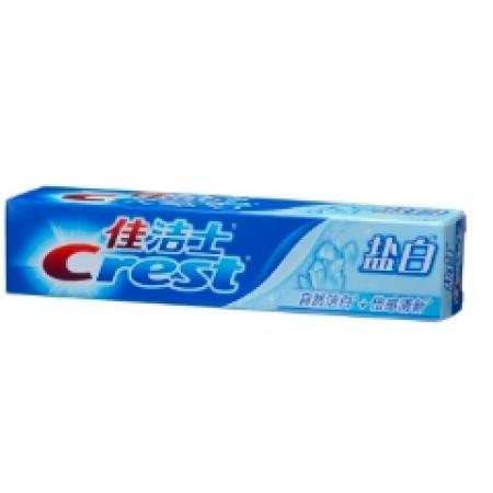 佳潔士潔齒鹽白牙膏清涼薄荷香型含氟牙膏90g防蛀京東自營新老包裝混發(fā)