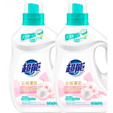 超能 云感香柔洗衣液 依蘭&茉莉香 3.48kg*2瓶 低泡易漂 快洗