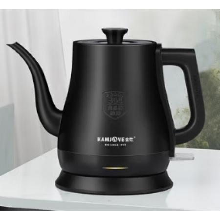 金灶（KAMJOVE）家用電熱水壺自動(dòng)斷電燒水壺泡茶壺304不銹鋼大容量開(kāi)水壺拉弧長(zhǎng)嘴茶藝壺電水壺 0.8L T-92黑色 