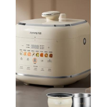 九陽家用一鍋雙膽電壓力鍋0涂層鋼釜電飯煲1600W超猛火煮飯鍋Y-50H310