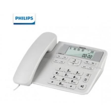 飛利浦(PHILIPS）  電話機(jī)座機(jī)   固定電話 辦公家用 來(lái)電顯示 雙接口 免電池 CORD118灰色