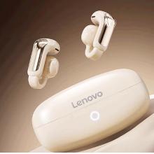 聯(lián)想（lenovo）藍牙耳機耳夾式不入耳G型骨傳導概念藍牙5.4無線運動音樂耳機適用蘋果華為小米手機EA400月巖白