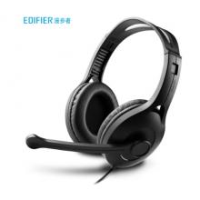 漫步者（EDIFIER）USB K800 頭戴式電腦筆記本有線耳機(jī) 游戲耳機(jī) 在線教育聽(tīng)力對(duì)話耳麥 黑色