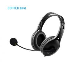漫步者（EDIFIER）USB K810 頭戴式電腦筆記本有線耳機(jī) 游戲耳機(jī) 在線教育聽(tīng)力對(duì)話耳麥 黑色
