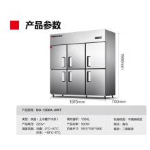 德瑪仕四門(mén)六門(mén)冰箱保鮮柜冷藏冷凍雙溫立式廚房冰柜四開(kāi)門(mén)冰箱商用后廚用冰柜 1300L【銅管-18℃二級(jí)能效】上冷藏下冷凍