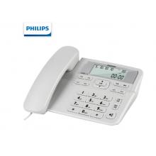 飛利浦(PHILIPS）電話機座機 固定電話 辦公家用 來電顯示 雙接口 免電池 CORD118灰色