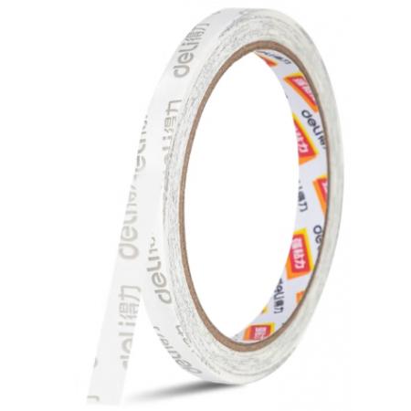 得力30409棉紙雙面膠帶12mm*10m*90um(白色)(卷)-強(qiáng)力款 1卷裝