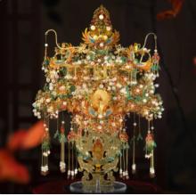 拼酷十里紅妝點翠鳳冠3D金屬拼圖