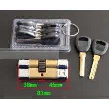 龍甲防盜門鎖芯 10齒輪鎖芯B級(jí)月牙鑰匙十個(gè)齒83mm B級(jí)月牙槽泰祥83鎖芯