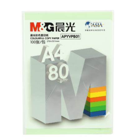 晨光 彩紙 APYVPB0174 A4 80g (淡綠色) 100張/包