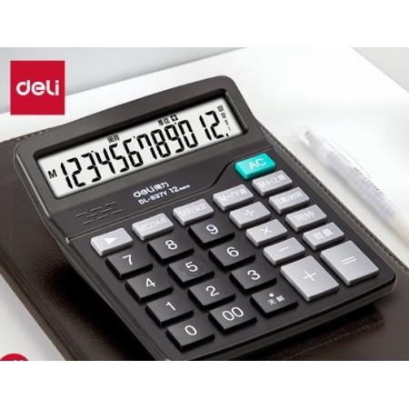 計(jì)算器	得力837Y黑色/ 12位數(shù)