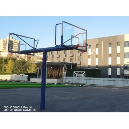 海燕式圓管籃球架     定制   勁速體育（籃架伸臂為2250mm，籃圈上沿離地面高3050mm）含安裝服務(wù)
