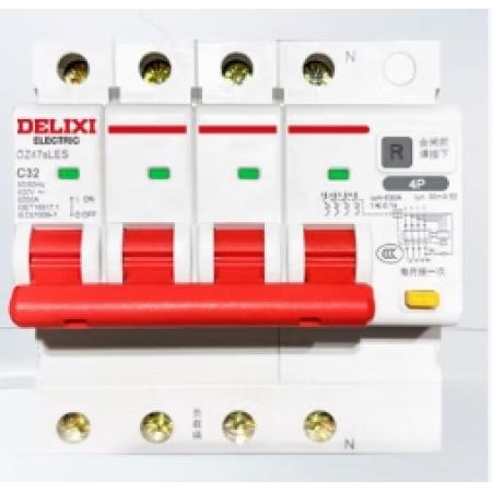 德力西電氣DZ47SLES漏電保護(hù)器	4P+N/32A